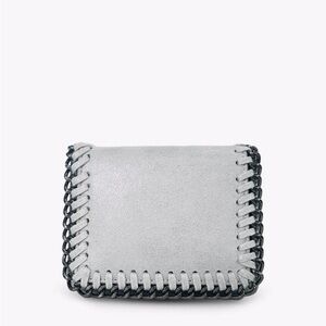 Mersi Suede Wallet Silver Hardware Gray Classic Designer Travel Beautiful!
